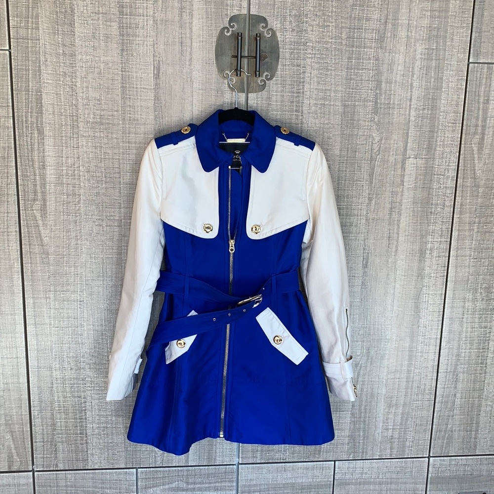 Juicy Couture White Colourblock Trench Coat